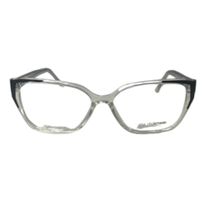 Armação Retangular cristalina com detalhes pretos