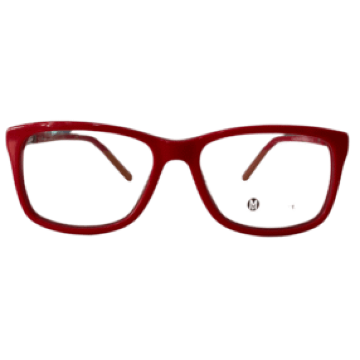 Armação vermelha quadrada feminina