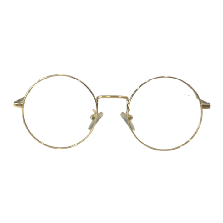 Armação redonda dourada unisex