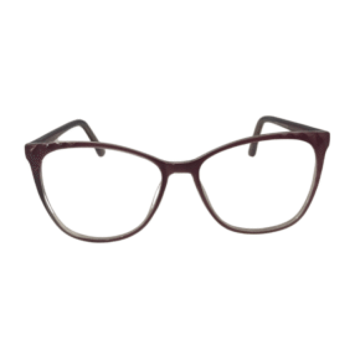 Armação quadrada 3D vinho claro