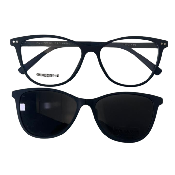 armação clipon polarizado feminina