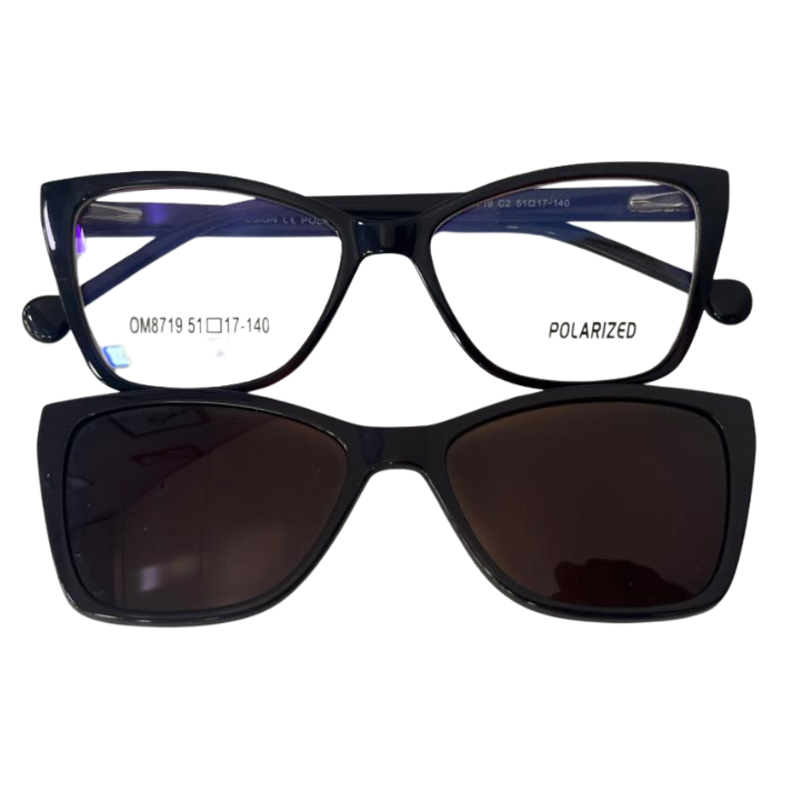 armação quadrada polarizada femenina